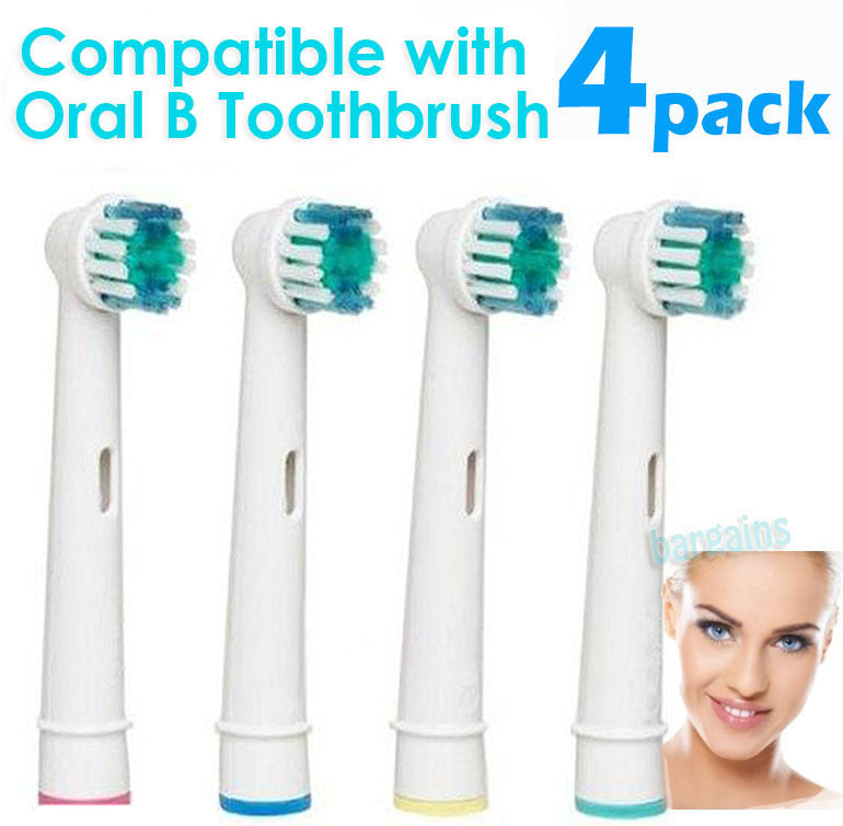 4 x Toothbrush Heads Replacement Tooth Brushes for Oral-B (1 Package)