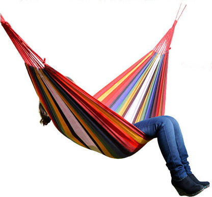 Cotton Hammock with Bag (Red Stripes)