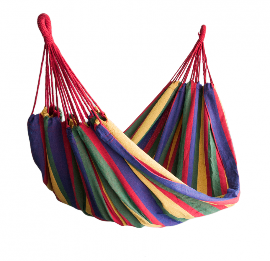 Cotton Hammock with Bag (Red Stripes)