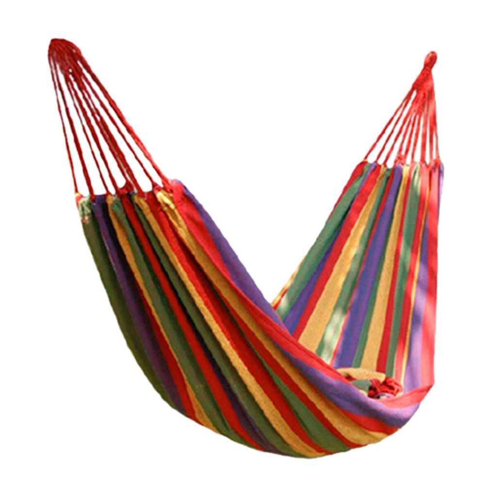 Cotton Hammock with Bag (Red Stripes)