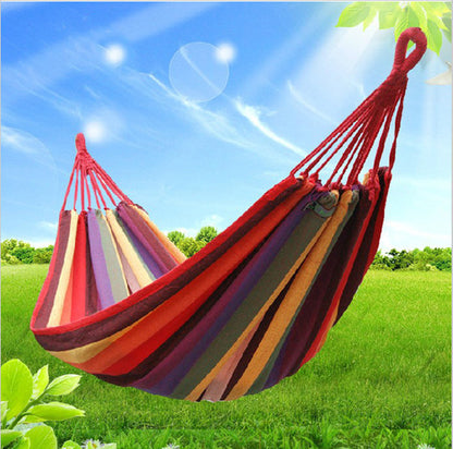 Cotton Hammock with Bag (Red Stripes)