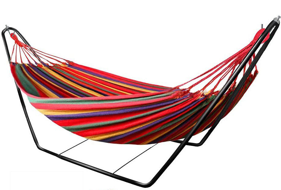 Cotton Hammock with Bag (Red Stripes)