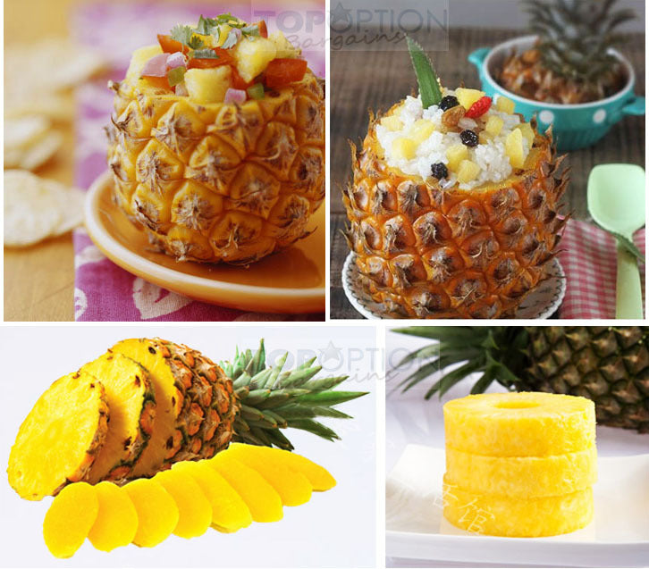 2 x Stainless Steel Easy Slicer Pineapple Cutter Corer Peeler