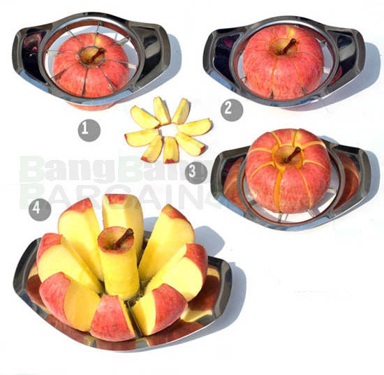 TWO PACK Stainless Steel Pineapple Cutter & Stainless Steel Apple Corer