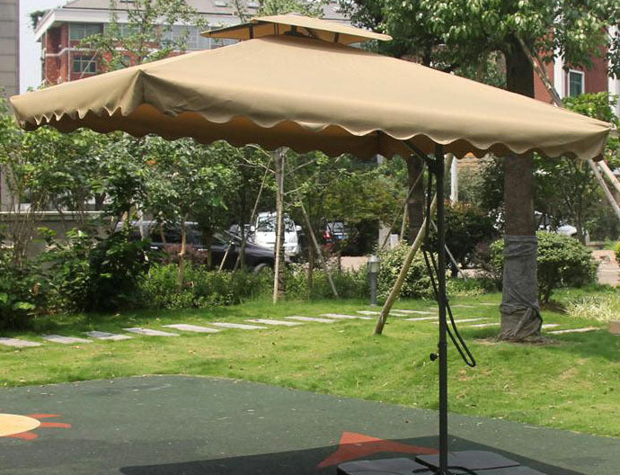 Varossa Large Square Cantilever Outdoor Umbrella Beige/Tan