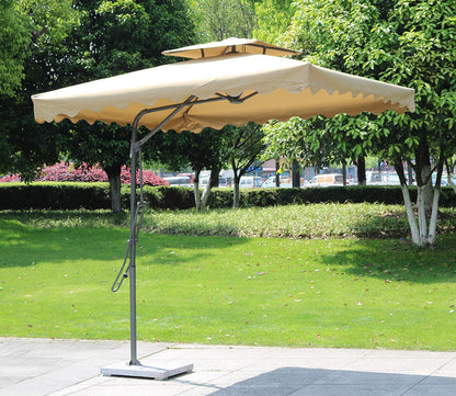 Varossa Large Square Cantilever Outdoor Umbrella Beige/Tan