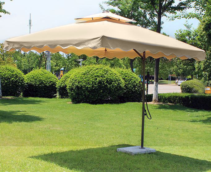 Varossa Large Square Cantilever Outdoor Umbrella Beige/Tan