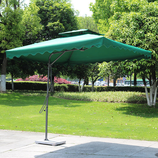 Varossa Large Square Cantilever Outdoor Umbrella Green