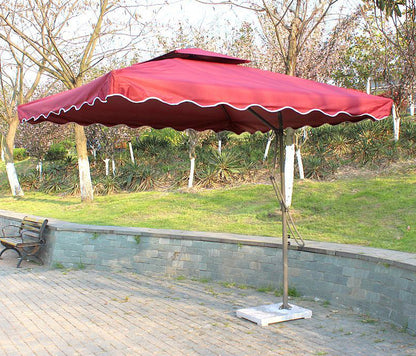 Varossa Large Square Cantilever Outdoor Umbrella Maroon