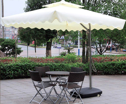 Varossa Large Square Cantilever Outdoor Umbrella White/Cream