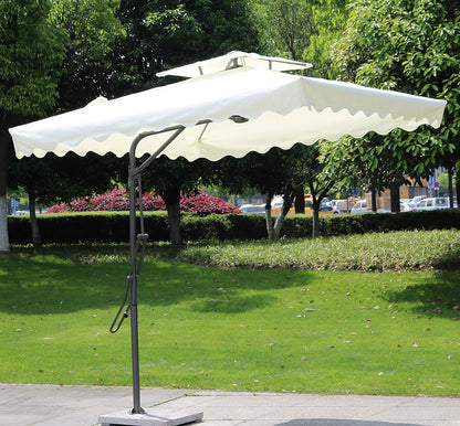 Varossa Large Square Cantilever Outdoor Umbrella White/Cream