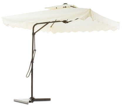 Varossa Large Square Cantilever Outdoor Umbrella White/Cream