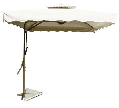 Varossa Large Square Cantilever Outdoor Umbrella White/Cream