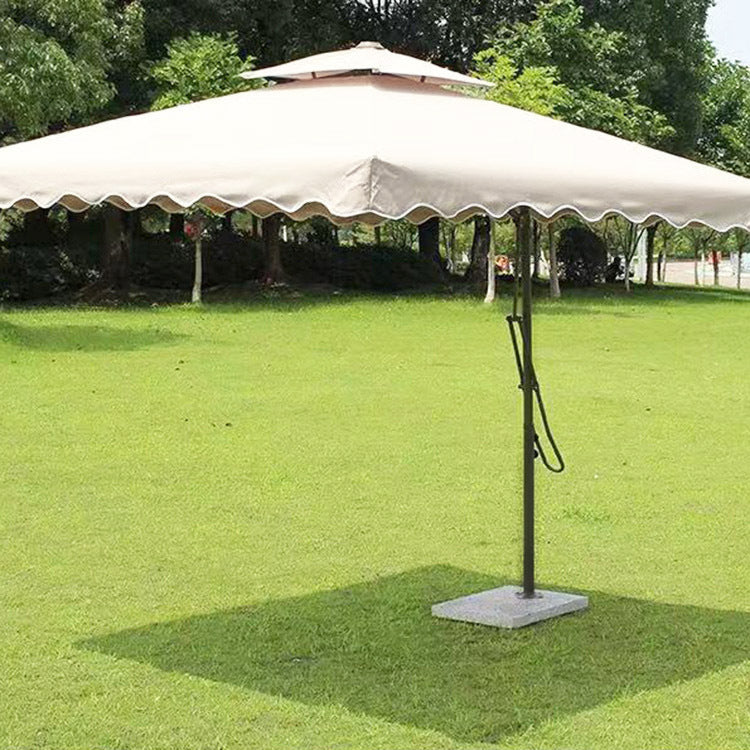 Varossa Large Square Cantilever Outdoor Umbrella White/Cream