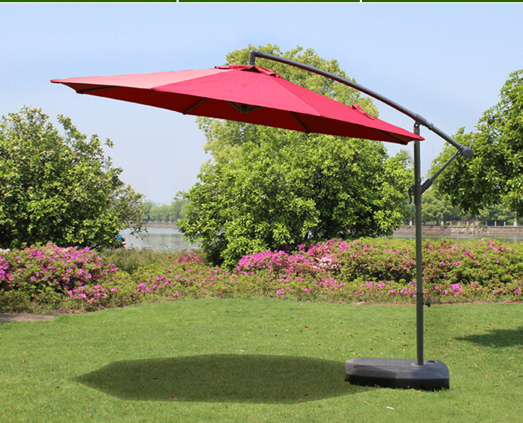 3m Steel Round Cantilever Outdoor Umbrella (Maroon)