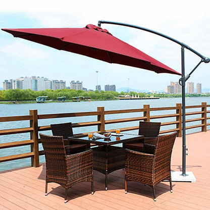 3m Steel Round Cantilever Outdoor Umbrella (Maroon)