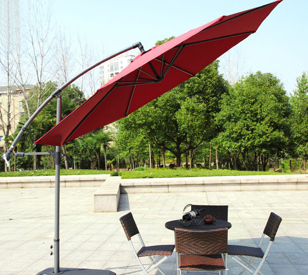 3m Steel Round Cantilever Outdoor Umbrella (Maroon)