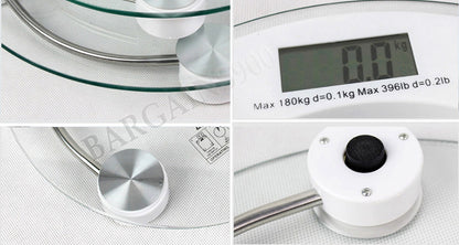 Digital Tempered Glass Body Bathroom Scale 180kg