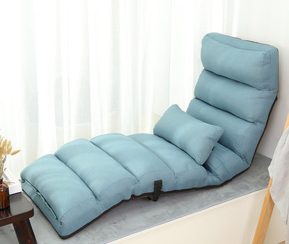 Varossa Chaise Lounge Recliner Chair Sofa Bed (Blue)