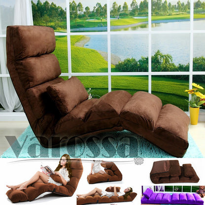 Varossa Chaise Lounge Recliner Chair Sofa Bed (Chocolate)