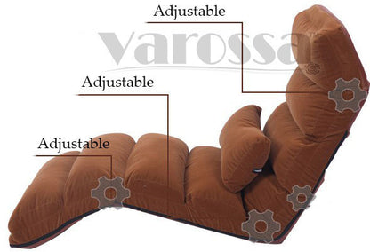 Varossa Chaise Lounge Recliner Chair Sofa Bed (Chocolate)