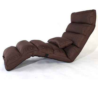 Varossa Chaise Lounge Recliner Chair Sofa Bed (Chocolate)