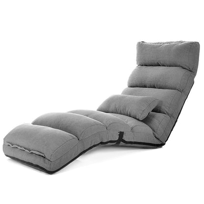 Varossa Chaise Lounge Recliner Chair Sofa Bed (Grey)