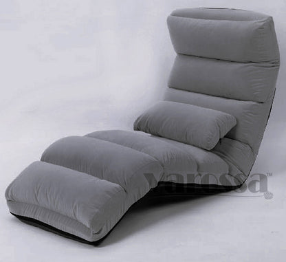 Varossa Chaise Lounge Recliner Chair Sofa Bed (Grey)