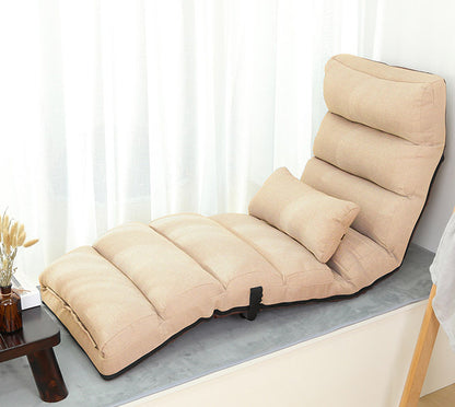 Varossa Chaise Lounge Recliner Chair Sofa Bed (Beige)