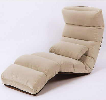 Varossa Chaise Lounge Recliner Chair Sofa Bed (Beige)