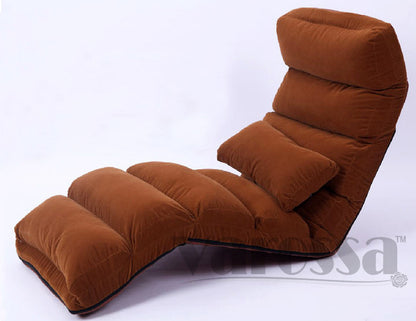 Varossa Chaise Lounge Recliner Chair Sofa Bed (Mocha)