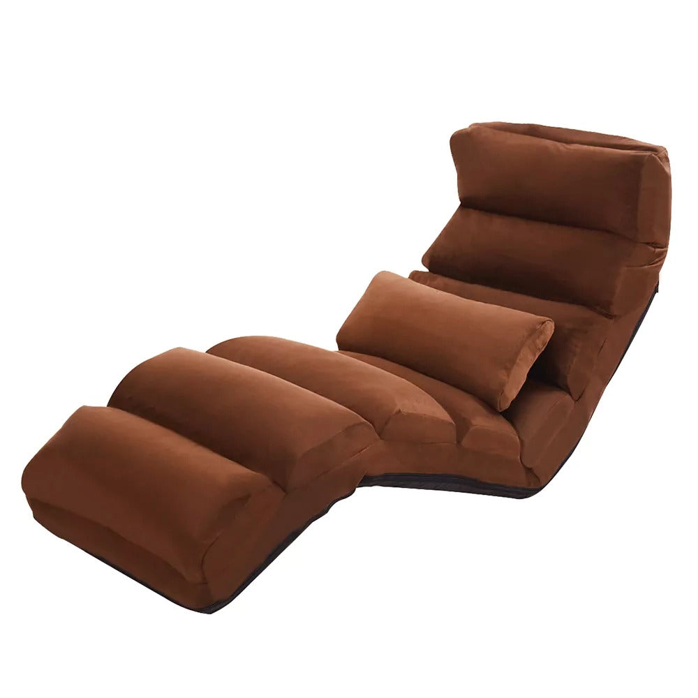 Varossa Chaise Lounge Recliner Chair Sofa Bed (Mocha)