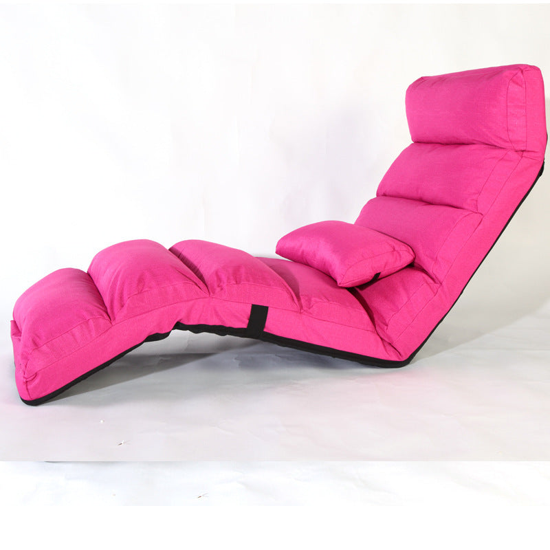 Varossa Chaise Lounge Recliner Chair Sofa Bed (Pink)