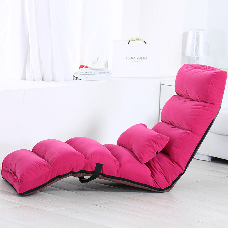 Varossa Chaise Lounge Recliner Chair Sofa Bed (Pink)