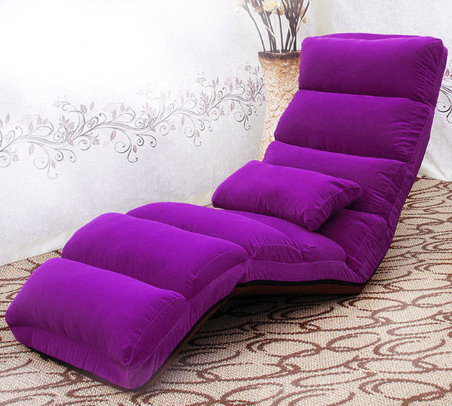 Varossa Chaise Lounge Recliner Chair Sofa Bed (Purple)