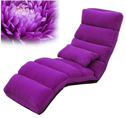 Varossa Chaise Lounge Recliner Chair Sofa Bed (Purple)