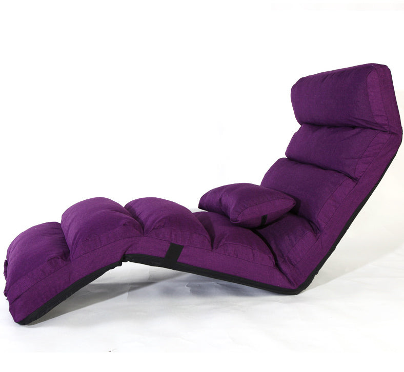 Varossa Chaise Lounge Recliner Chair Sofa Bed (Purple)