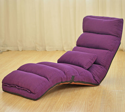 Varossa Chaise Lounge Recliner Chair Sofa Bed (Purple)