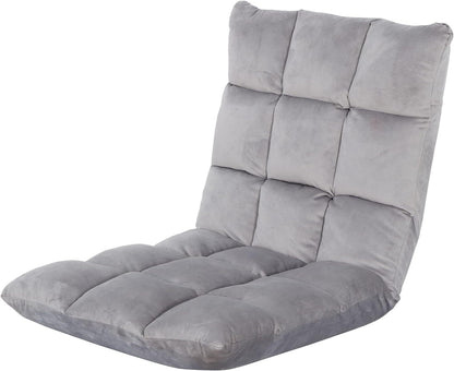 Varossa Versatile Adjustable Recliner Sofa Couch Yoga Chair (Large, Grey)