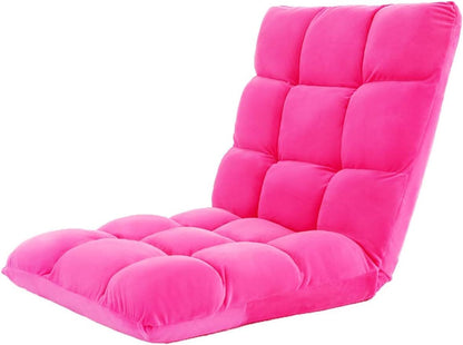 Varossa Versatile Adjustable Recliner Sofa Couch Yoga Chair (Large, Pink)