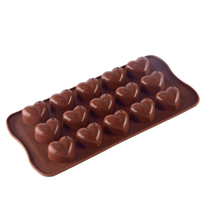 15 Cavities Heart Shaped Silicone Molds Cake Cookie Chocolate Candy Mould