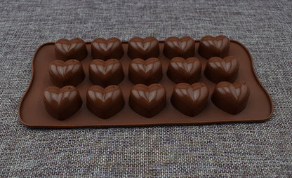 15 Cavities Heart Shaped Silicone Molds Cake Cookie Chocolate Candy Mould