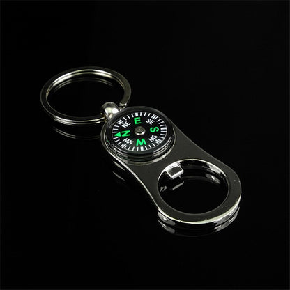 3 In 1 Compass Bottle Opener Keychain Navigation Keyring