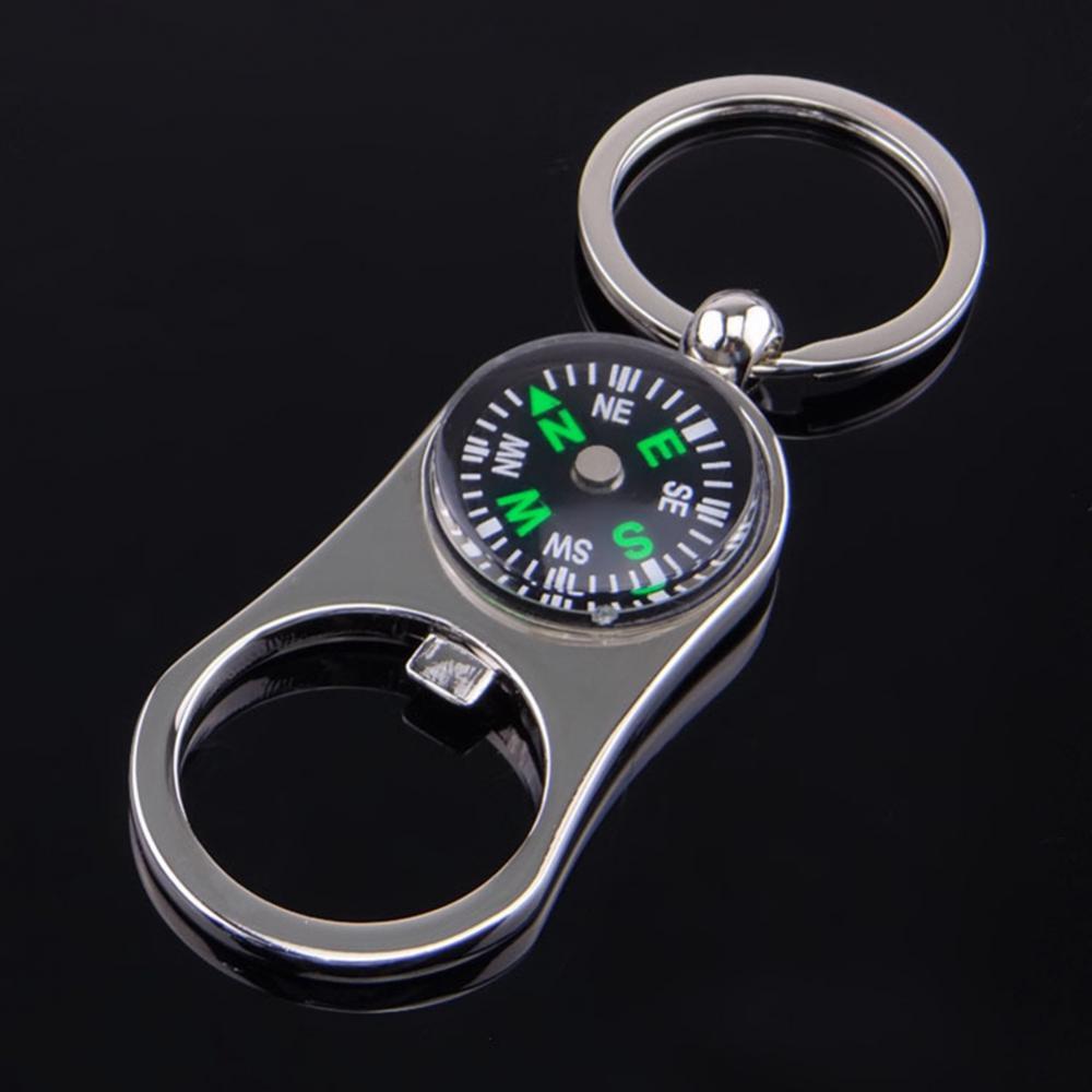 3 In 1 Compass Bottle Opener Keychain Navigation Keyring