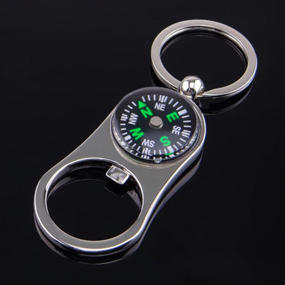 3 In 1 Compass Bottle Opener Keychain Navigation Keyring