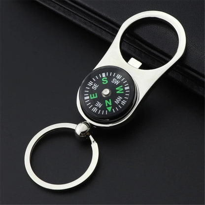 3 In 1 Compass Bottle Opener Keychain Navigation Keyring