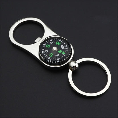 3 In 1 Compass Bottle Opener Keychain Navigation Keyring