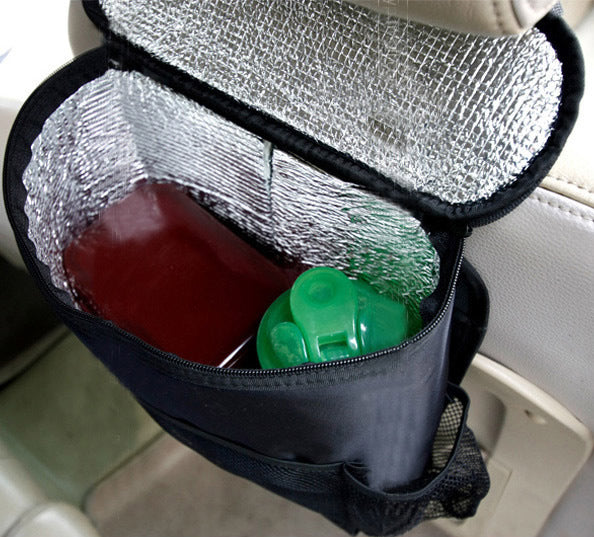 Car Back Seat Organizer with Insulated Cooler Bag