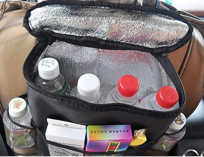 Car Back Seat Organizer with Insulated Cooler Bag