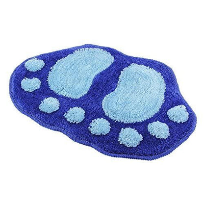 Soft Footprint Bathroom /Bedroom Doormat Rug Mat (Blue Mixed)